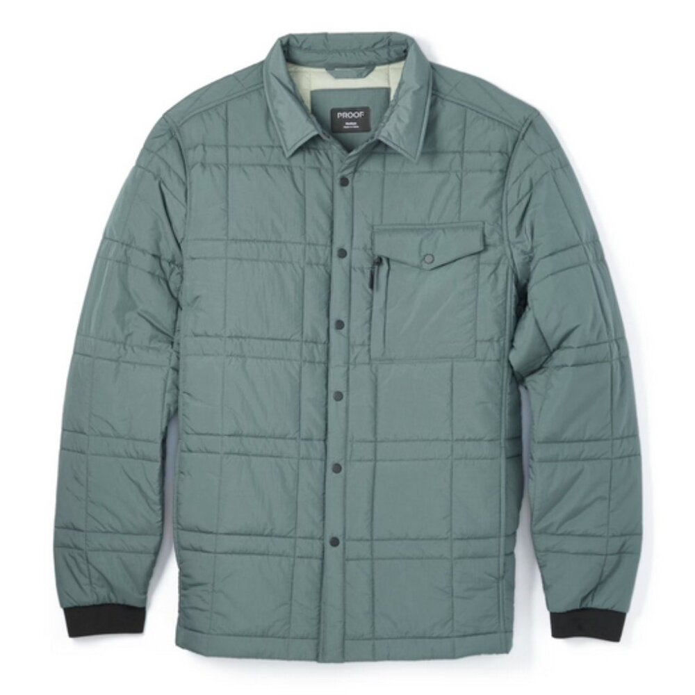 Proof Moonweight Puffer Shirt Jacket - Gemstone Green - Size L
